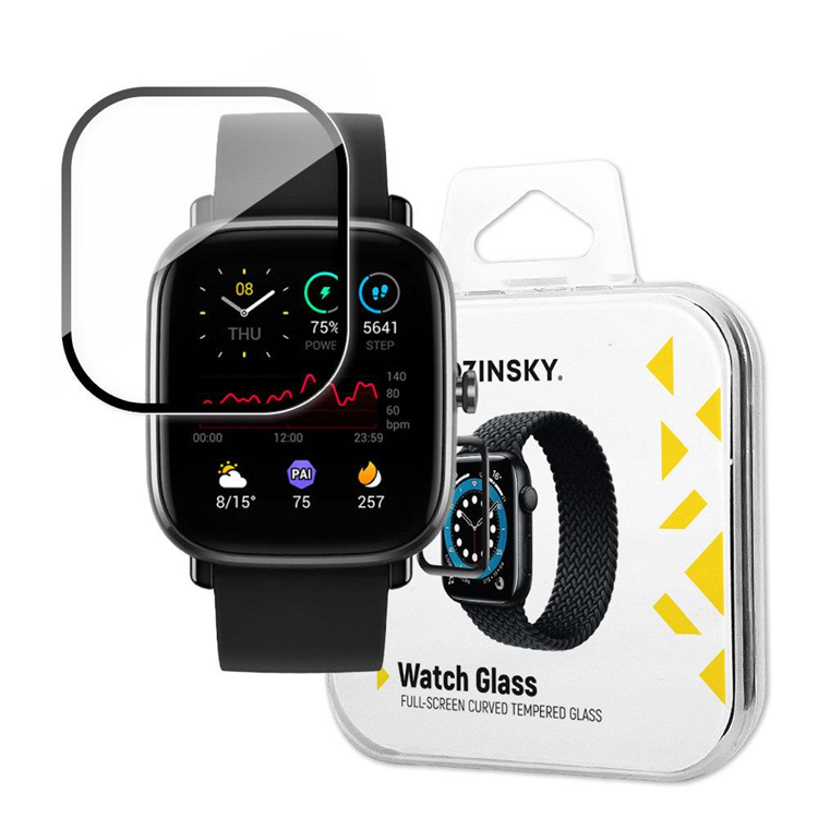 Wozinsky Xiaomi Amazfit GTS 2 Mini Härdat Glas Hybrid - Svart | 5468 | AlltMobil