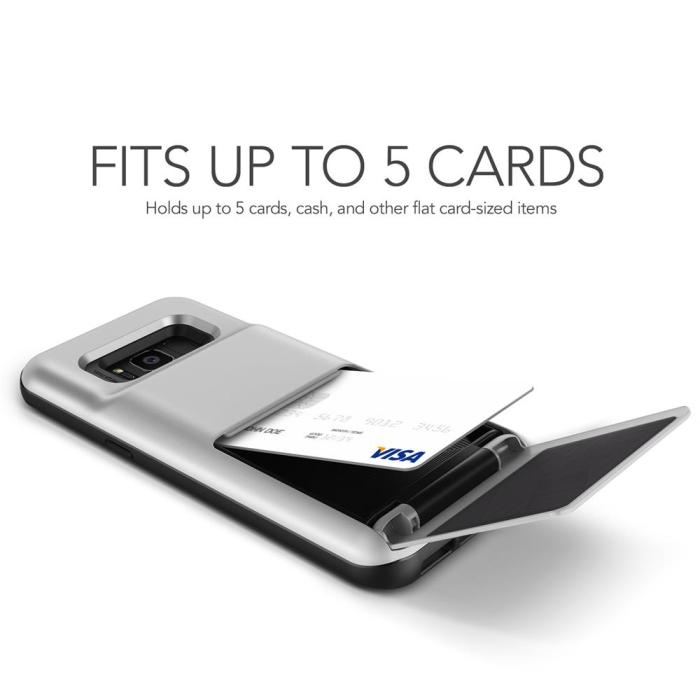 VERUS - Verus Damda Folder Card Slot Skal till Samsung Galaxy S8 Plus - Silver