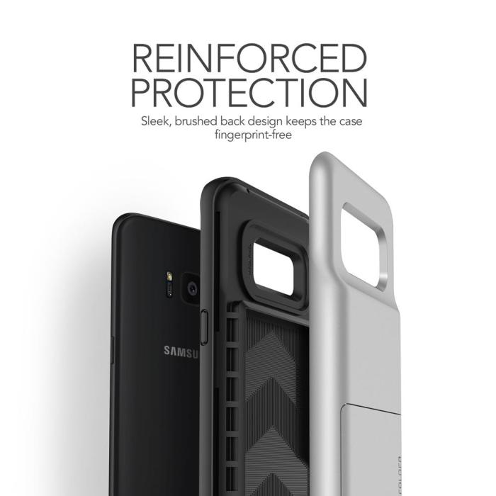 VERUS - Verus Damda Folder Card Slot Skal till Samsung Galaxy S8 Plus - Silver