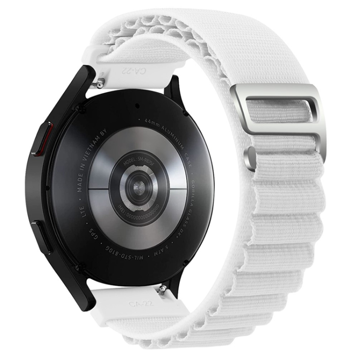 KALEBOL - Kalebol Galaxy Watch 6/6 Classic Armband Nylon - Vit