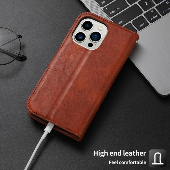 OEM - iPhone 15 Pro Plånboksfodral 2-in-1 Detachable - Brun