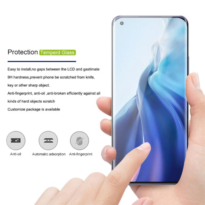 Mocolo - MOCOLO | 3D Curved Härdat Glas Skärmskydds Til Xiaomi Mi 11 - Svart