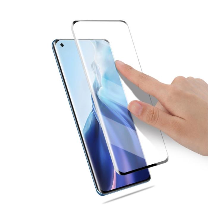 Mocolo - MOCOLO | 3D Curved Härdat Glas Skärmskydds Til Xiaomi Mi 11 - Svart