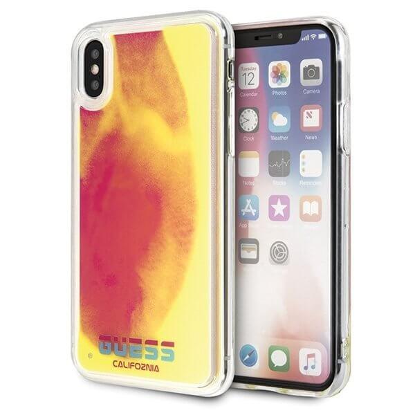Guess skal iPhone X/Xs California Glow in the dark Rosa | 2353 | AlltMobil