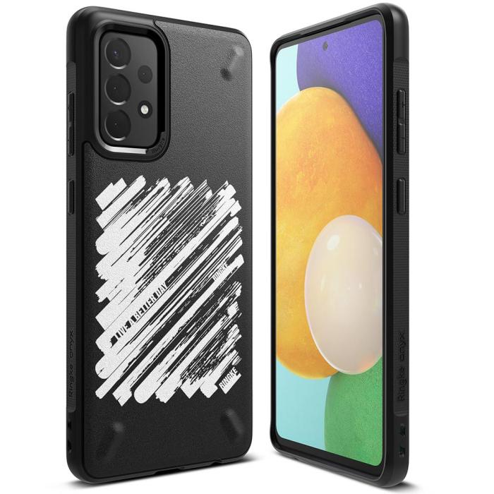 UTGATT5 - Ringke Onyx Design Durable Skal Samsung Galaxy A52 5G / A52 4G - Svart Paint