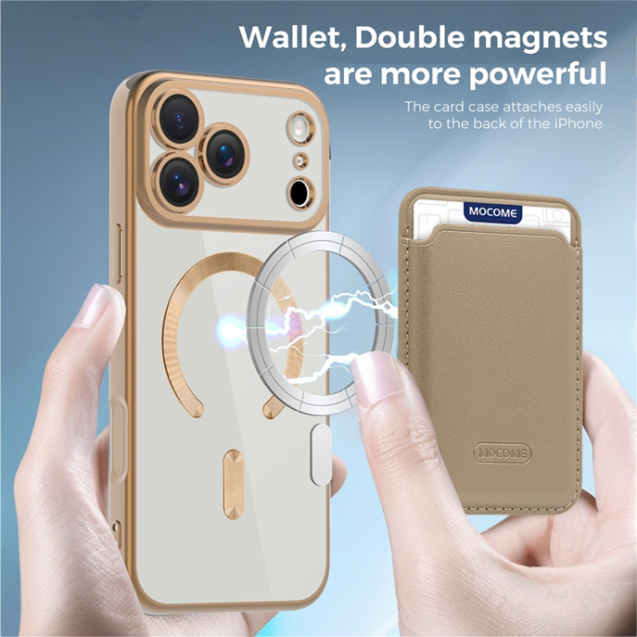 A-One Brand - iPhone 17 Pro Max Mobilskal MagSafe Korthållare TPU + PC