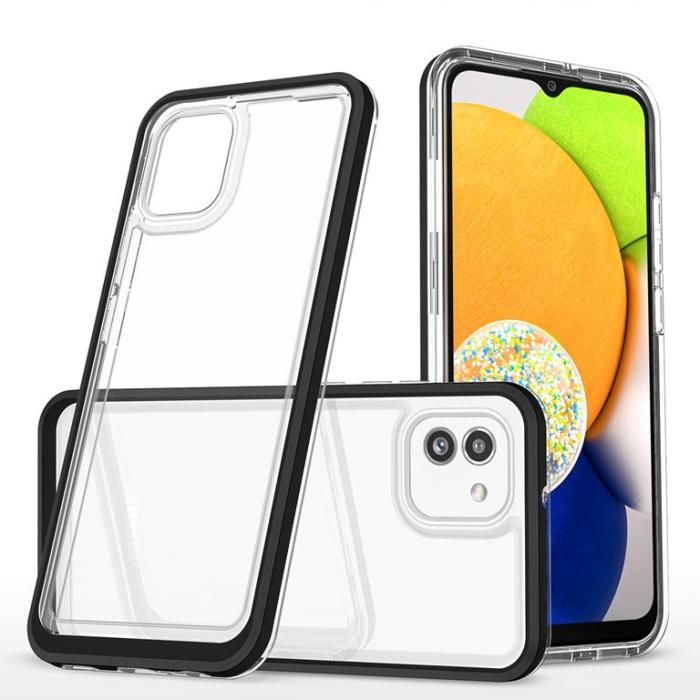 OEM - Galaxy A03 Skal Clear 3in1 - Svart