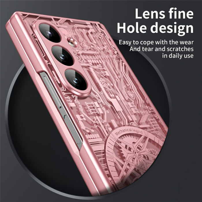 A-One Brand - Galaxy Z Fold7 Mobilskal Mechanical Legend Electroplating - Rosa
