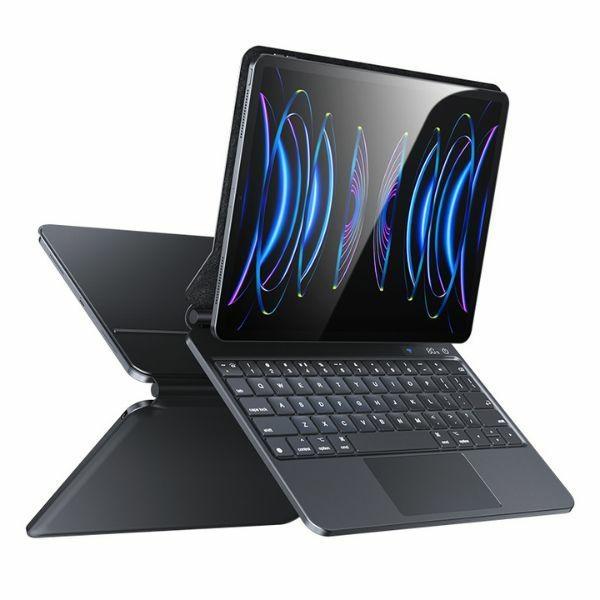 USAMS iPad Pro 12.9" Fodral med Engelskt Tangentbord Miaoke - Svart