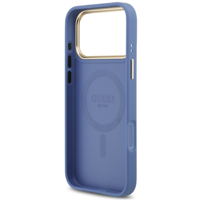 Guess - Guess iPhone 17 Pro Max Mobilskal Magsafe Stripe - Blå