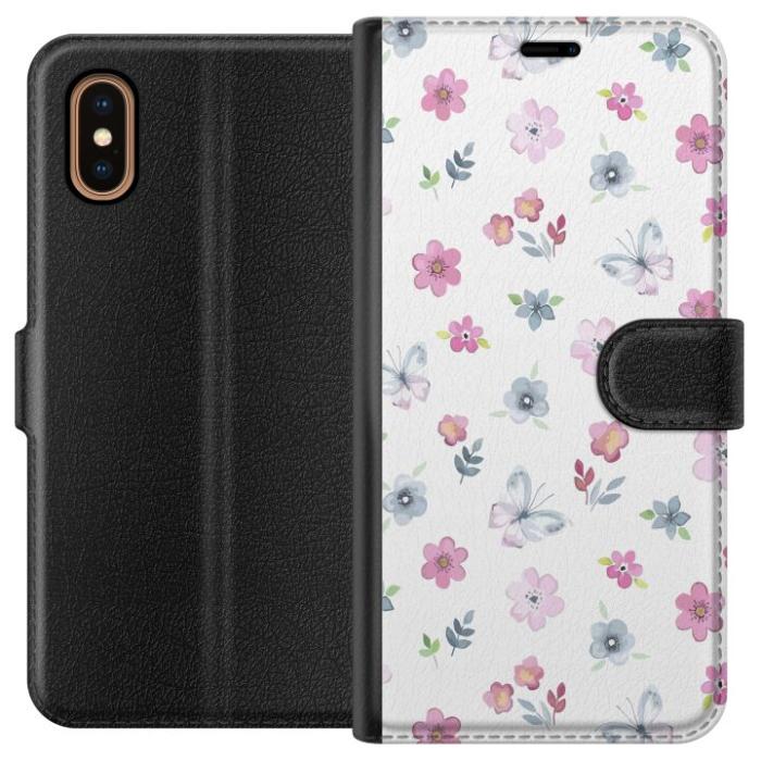iSecrets - Plånboksfodral till Apple iPhone XS Max med Blommor och fjärillar