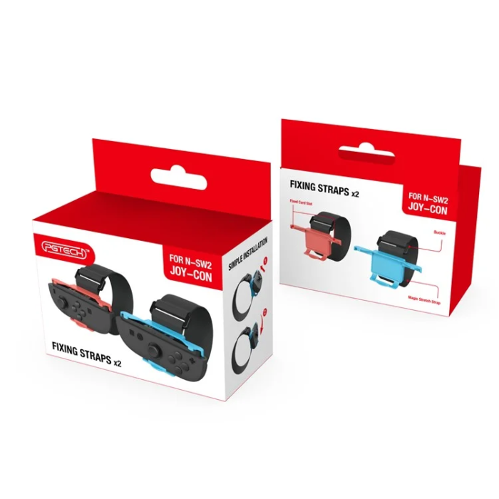 PGTECH - PGTECH 2st Nintendo Switch 2 Joy-Con Sportarmband - Blå/röd