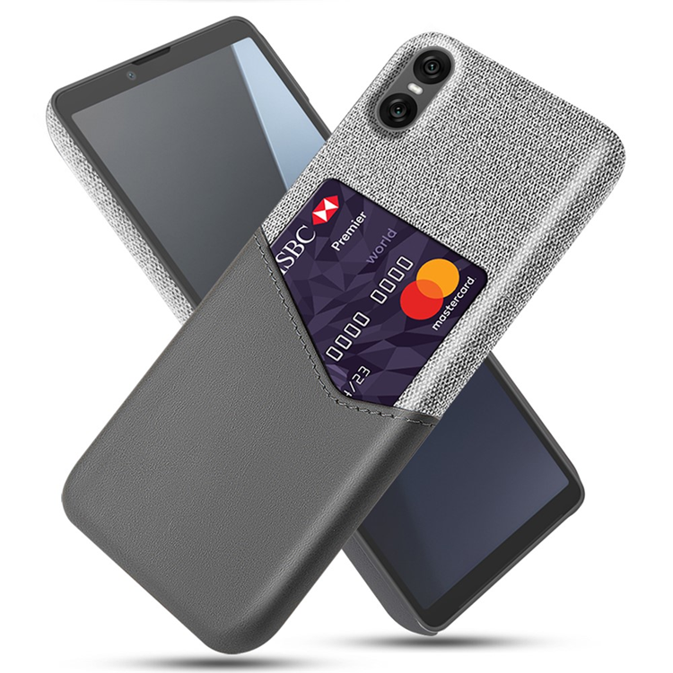 Sony Xperia 10 VII Mobilskal med Korthållare Kickstand - Grå | 2353 | AlltMobil