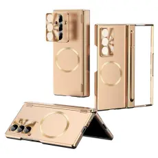 A-One Brand - Mobilskal F&ouml;r Galaxy Z Fold 8 MagSafe H&aring;rd PC - Champagneguld