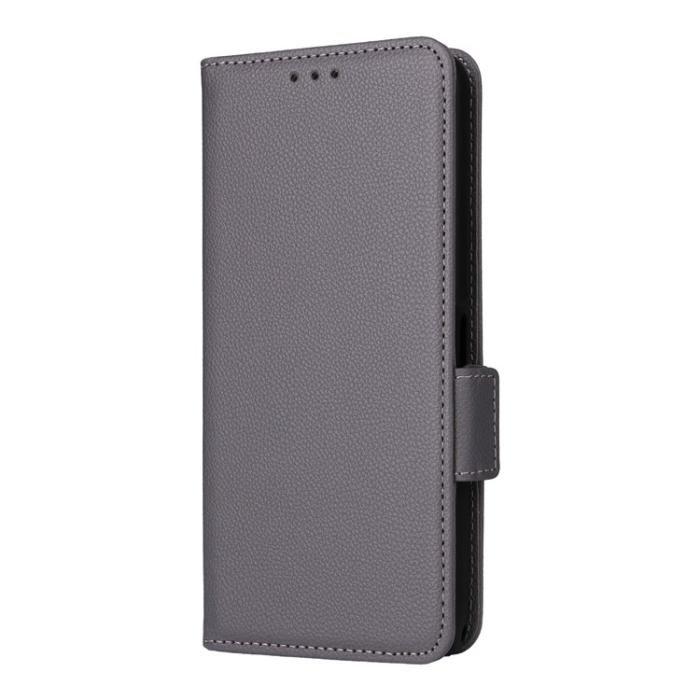 A-One Brand - Sony Xperia 1 VII Plånboksfodral Litchi Texture Med Rem - Grå