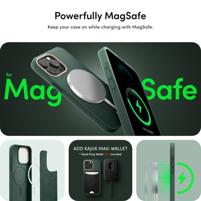 Spigen - Spigen iPhone 15 Pro Max Mobilskal Magsafe Cyrill Kajuk - Grön