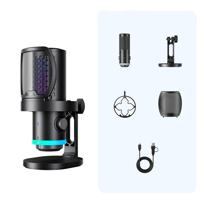 BOYA - BOYA Trådbunden USB-C-Spelmikrofon CastMic G40 - Svart
