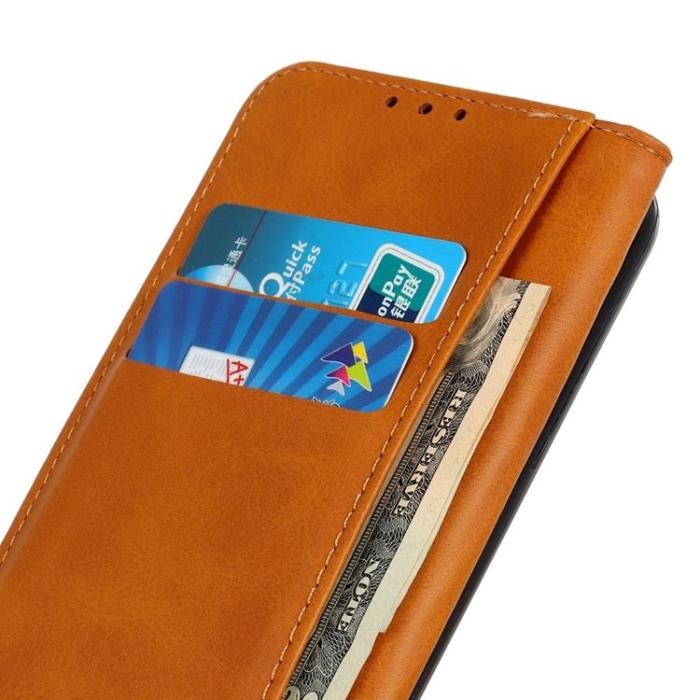 A-One Brand - Asus Zenfone 9 Plånboksfodral Äkta Läder Flip - Brun