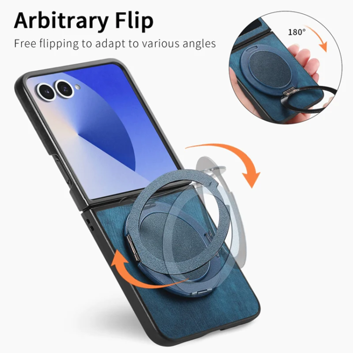 A-One Brand - Galaxy Z Flip 7 Mobilskal Magsafe Roterande Kickstand - Blå