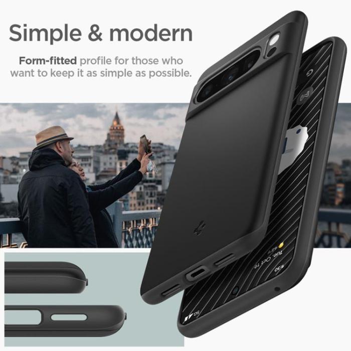 UTGATT - Spigen Google Pixel 8 Pro Mobilskal Thin Fit - Svart