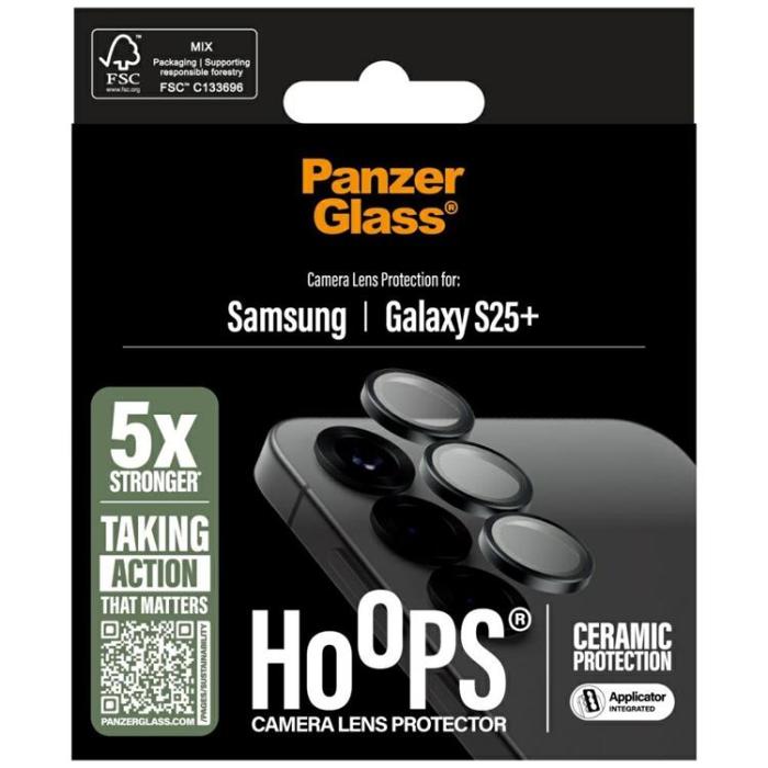 PanzerGlass - PanzerGlass Galaxy S25 Plus Kameralinsskydd Härdat Glas Hoops Keramisk