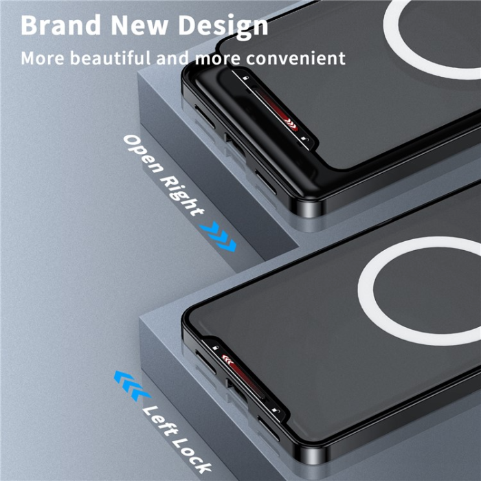 OEM - Galaxy S23 Ultra Mobilskal Magsafe Metall - Svart