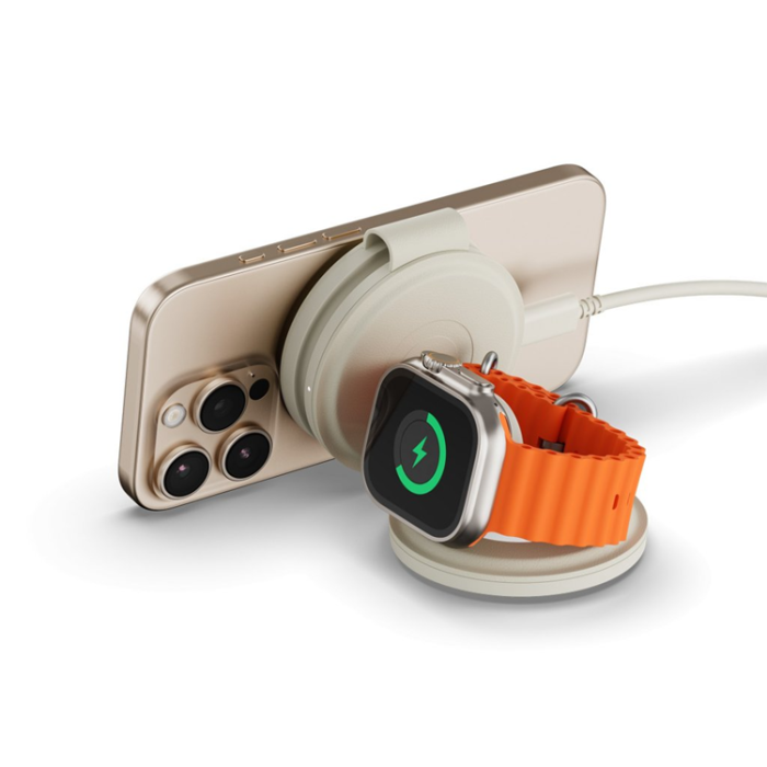 Satechi - Satechi Trådlös Laddare Magsafe iPhone, Apple Watch, AirPods - Sand