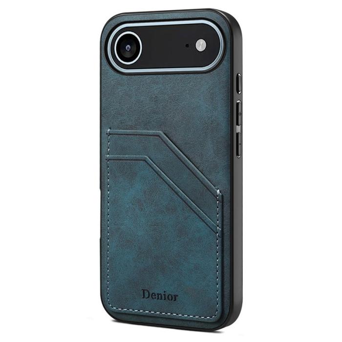 DENIOR - DENIOR Mobilskal till iPhone Air PU-läder + TPU + PC - Blå