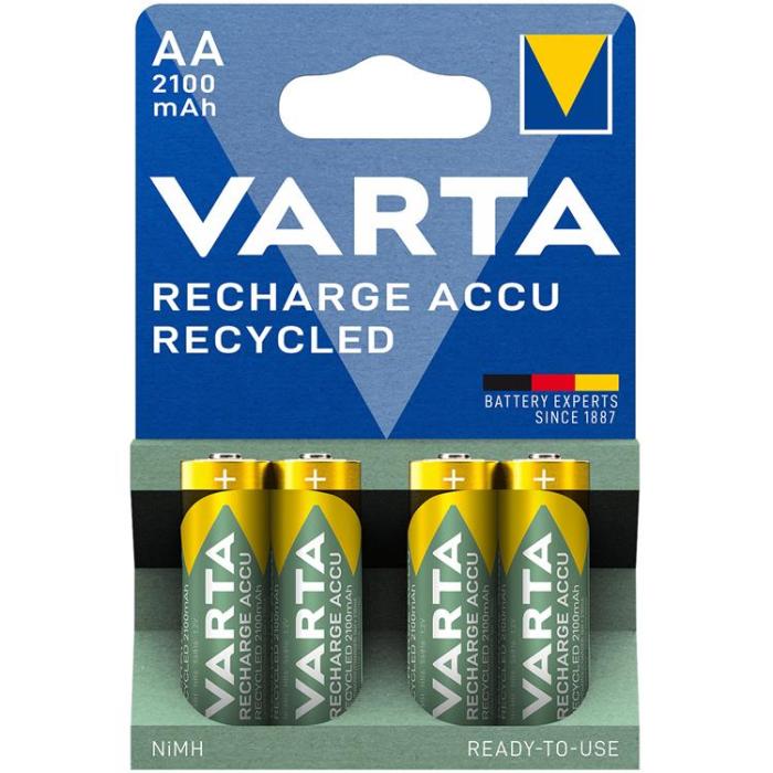 VARTA - Varta 4-pack Recycle Laddningsbart batteri AA 2100 mAh