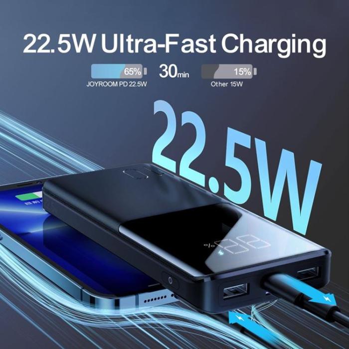 Joyroom - Joyroom Powerbank 10000 mAh 225W - Svart