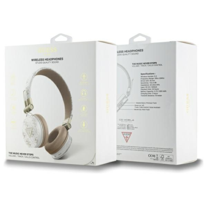 Guess - Guess Bluetooth On-Ear ENC Hörlurar 4G Triangle Round Shape