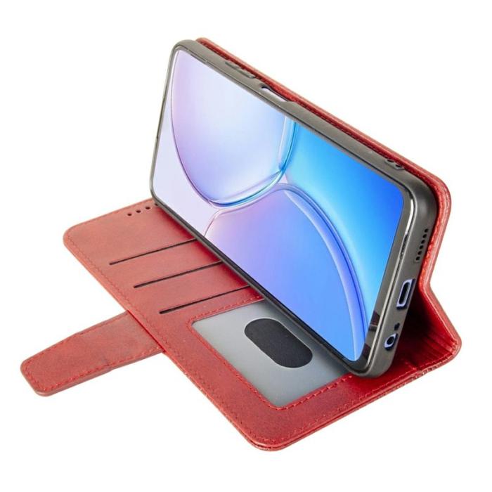 IDEWEI - IDEWEI Plånboksfodral för Samsung Galaxy S26 Konstläder Stativ - Röd