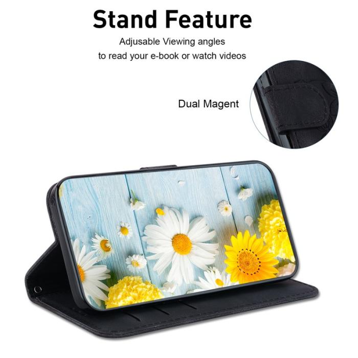 OEM - Mobilfodral för Samsung Galaxy S26 Konstläder Stativ - Svart