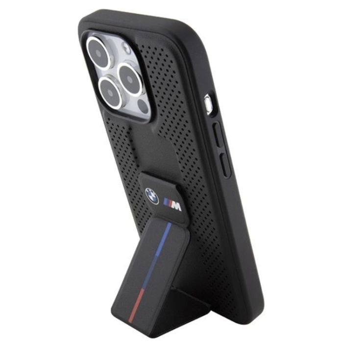 BMW - BMW iPhone 15 Pro Max Mobilskal Grip Stand Smooth & Perforated