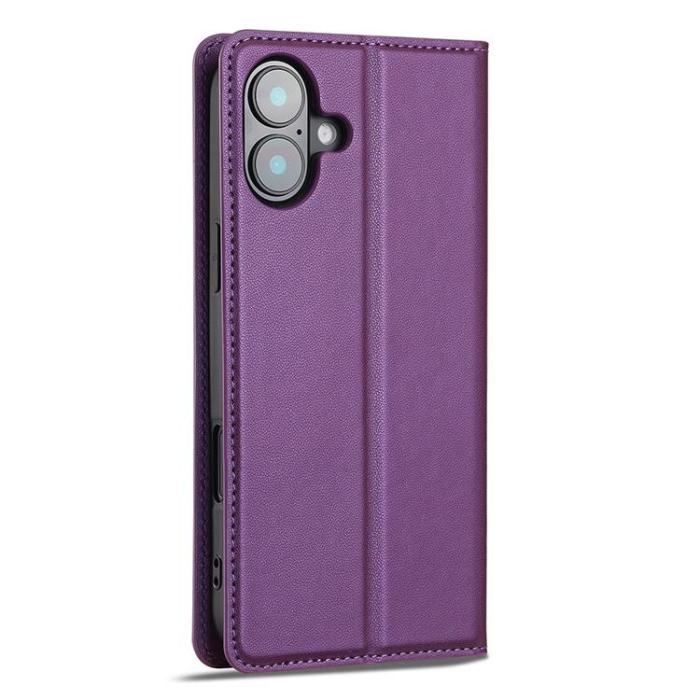LC.imeeke - LC.IMEEKE iPhone 17 Plånboksfodral PU Läder - Lila