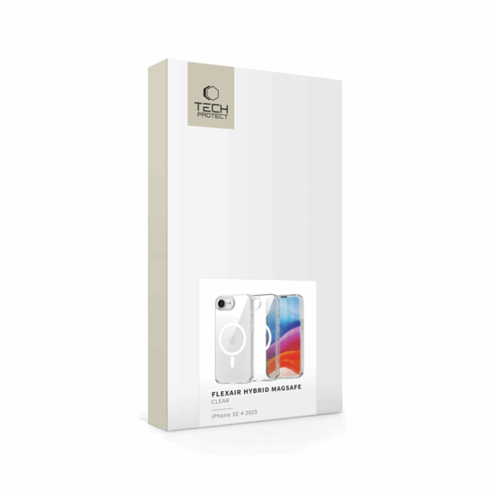 Tech-Protect - Tech-Protect iPhone 16e Mobilskal Magsafe Flexair Hybrid - Clear