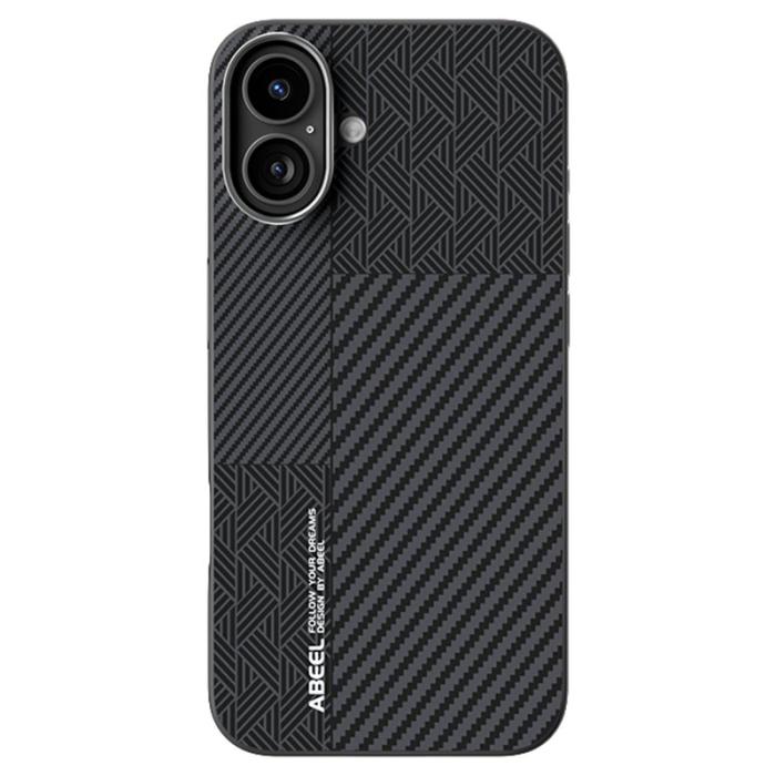 ABEEL - ABEEL Mobilskal till iPhone 16 Plus PC TPU Aluminium PU Läder - Textur 1