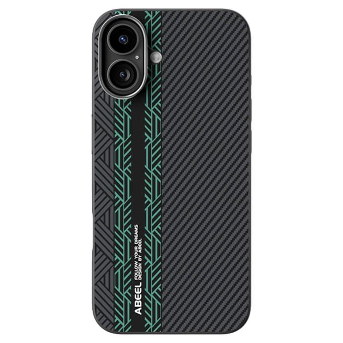 ABEEL - ABEEL Mobilskal till iPhone 16 Plus PC TPU Aluminium PU Läder - Textur 2