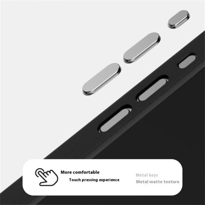 ABEEL - ABEEL Mobilskal till iPhone 16 Plus PC TPU Aluminium PU Läder - Textur 2