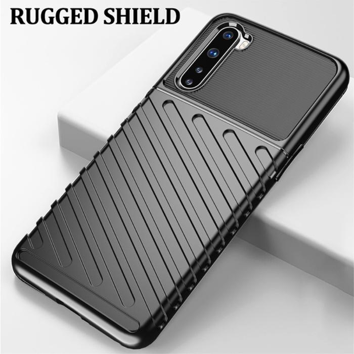OEM - Thunder Twill Texture Skal Till OnePlus Nord - Svart