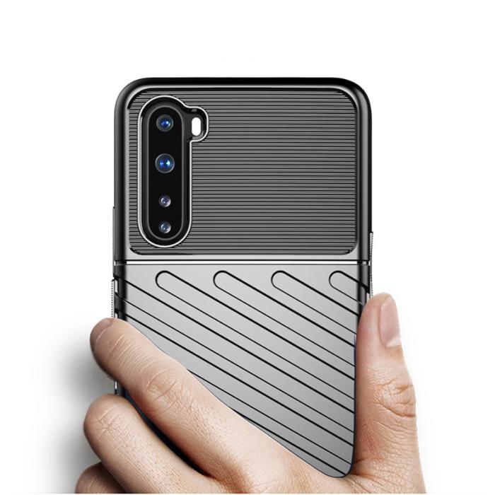 OEM - Thunder Twill Texture Skal Till OnePlus Nord - Svart