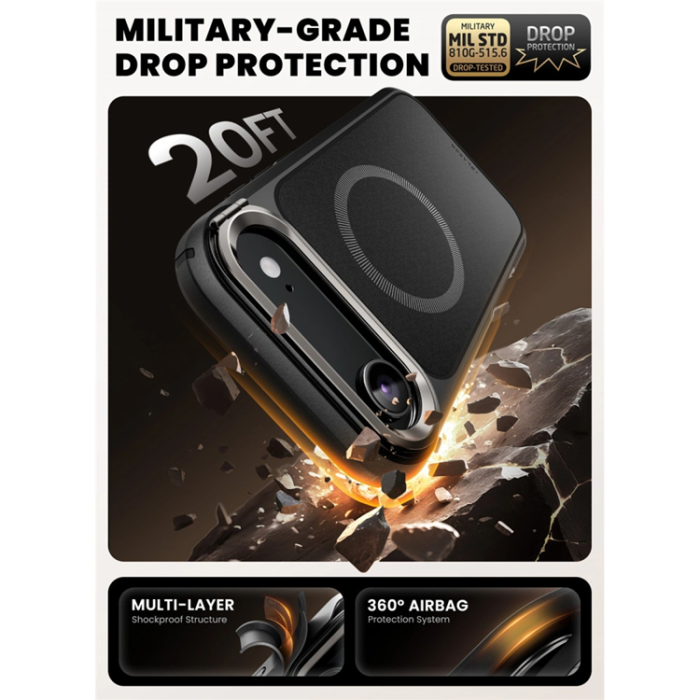 SupCase - Supcase iPhone Air Mobilskal Magsafe Ares Flip - Svart