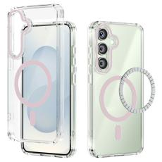 ABEEL - ABEEL Mobilskal till Samsung Galaxy S25 MagSafe Anti Scratch Klar Rosa