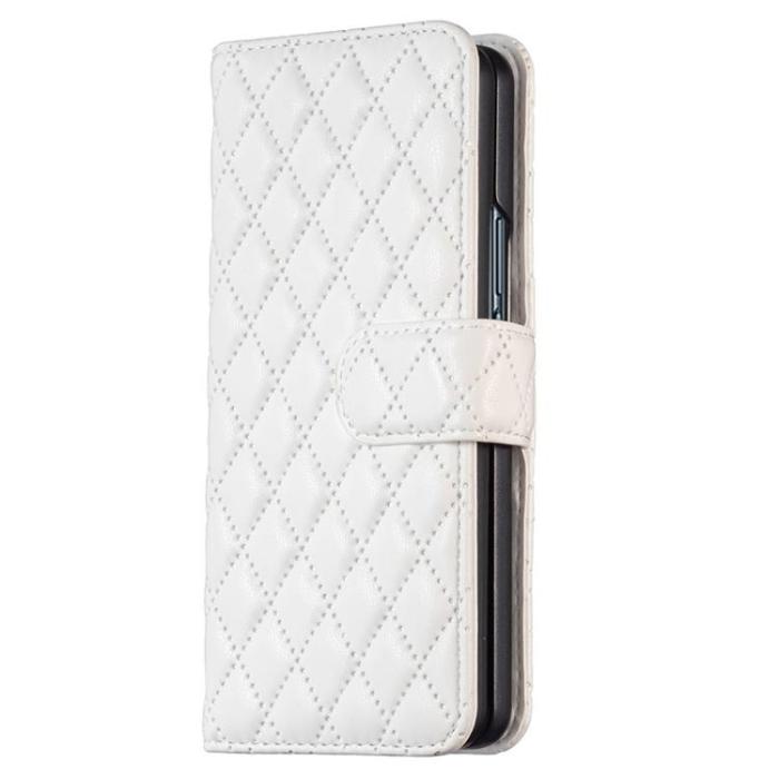 BINFEN COLOR - BINFEN COLOR Galaxy Z Fold 4 Plånboksfodral Rhombus - Vit