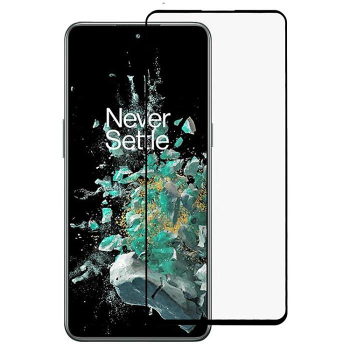 A-One Brand - OnePlus 10T 5G Härdat Glas Skärmskydd 0.3mm Arc Edge - Svart