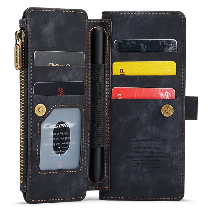 Caseme - CASEME Konstläder Plånboksfodral för Samsung Galaxy Z Fold5 5G - Svart