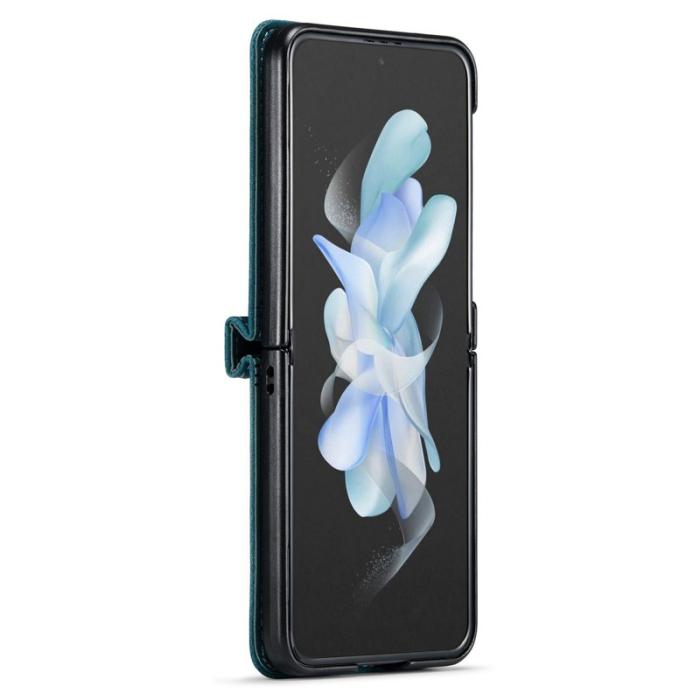 AUTSPACE - AUTSPACE A01 Fodral för Samsung Galaxy Z Flip4 KonstLäder - Blå