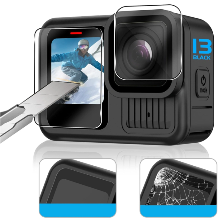 Tech-Protect - [2-Pack] Tech Protcet GoPro Hero 9/10/11/12 Härdat Glas Skärmskydd - Clear