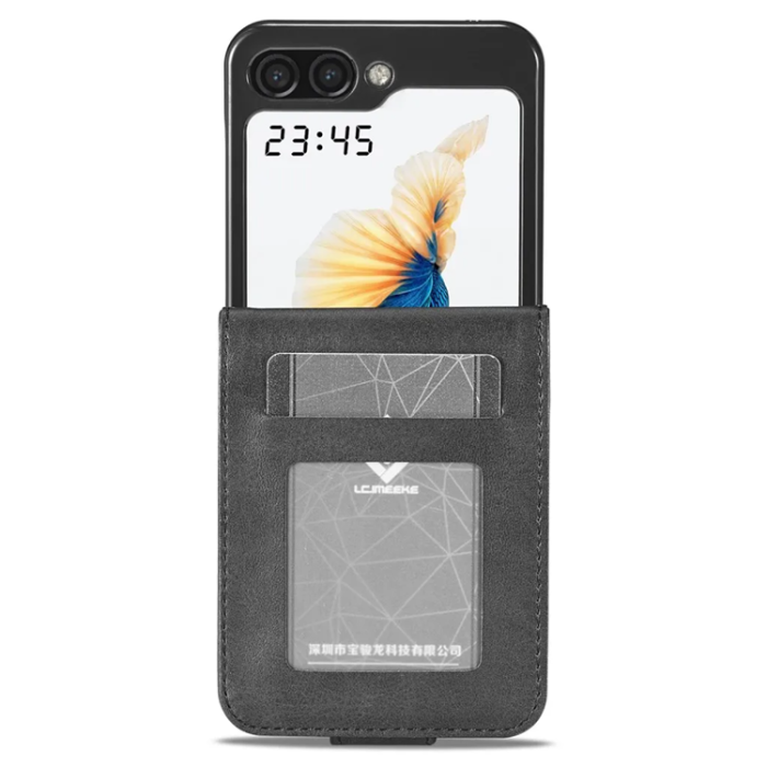 LC.imeeke - LC.IMEEKE Galaxy Z Flip 6 5G Plånboksfodral - Svart