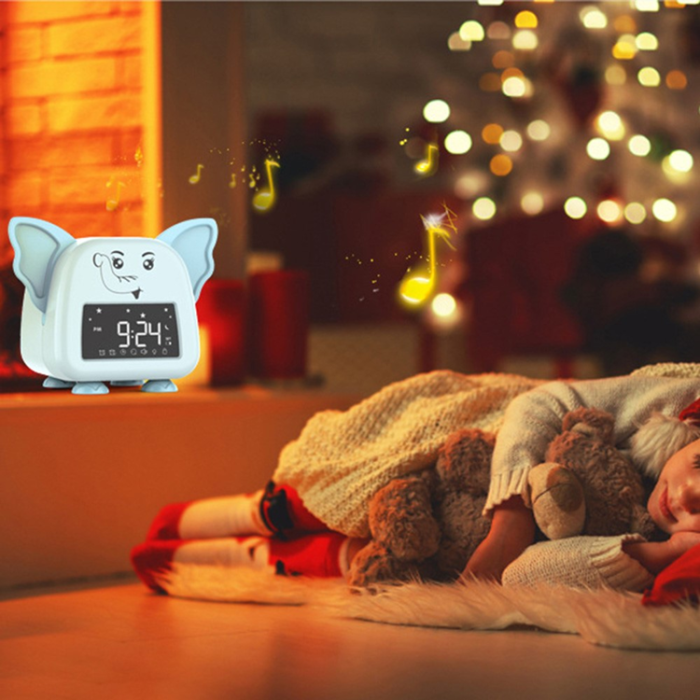 OEM - Väckarklocka Cute Elephant Sömnträningsverktyg för Snooze JS2726B